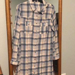 Free People- Long Flannel Dress